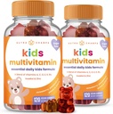 NutraChamps 120 Gummy Vitamins for Kids (Pack of 2), Sugar Free Kids Vitamins Gummy Multivitamin, Vegan & Non-GMO, Strawberry, Passionfruit, Peach & Cherry 2
