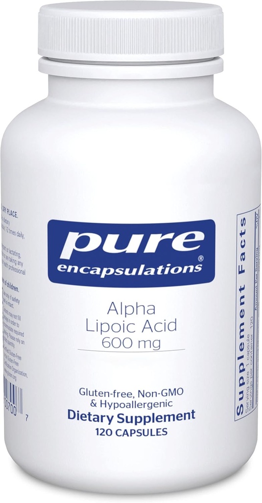 Pure Encapsulations Alpha Lipoic Acid 600 mg - ALA Supplement for Liver Support, Antioxidants, Nerve Health, Cardiovascular Health & Carbohydrate Support - Premium Alpha Lipoic Acid - 120 Capsules 2