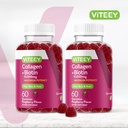 Viteey Collagen Gummies with Biotin Gummies for Hair Skin and Nails Vitamins - Biotin and Collagen Supplements for Women & Men - Vegan, Gluten-Free – 120 Count 3