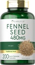Carlyle Fennel Seed 480mg | 200 Capsules | Herbal Supplement | Non-GMO 2