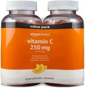 Basics - Vitamin C, 250 mg Gummies, Orange, 300 Count (2 Packs of 150), 2 per Serving (Previously Solimo) 2