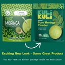 Kuli Kuli Moringa Oleifera Organic Leaf Powder & Green Smoothie, 100% Pure USDA Certified & Non-GMO Moringa Powder, Great with Smoothies, Tea, and Food, 2 Pack 3