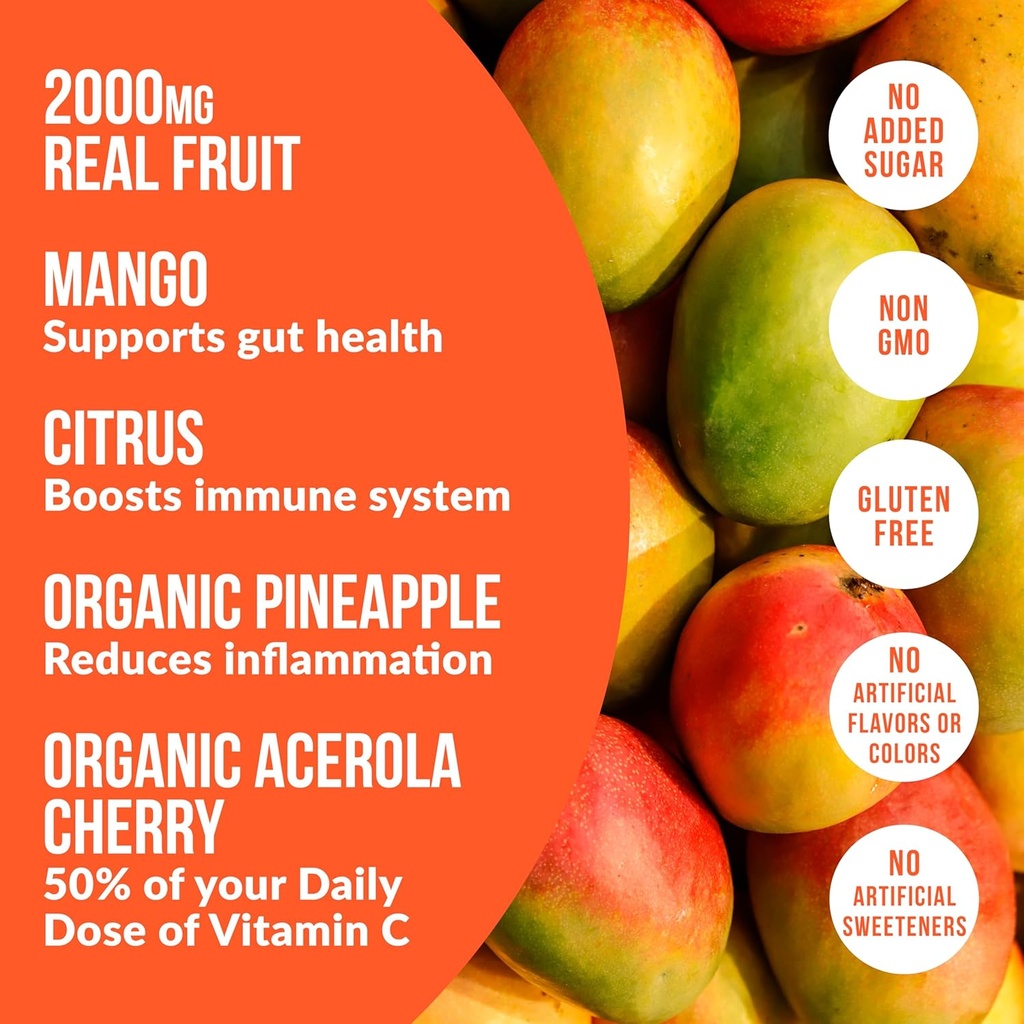 Hydrating Electrolyte Drink Mix - Mango Tangerine, 30 Servings - Hydration Powder w/Coconut Water - Non-GMO, No Added Sugar, 5 Key Electrolytes + Vitamins, Natural Trace Minerals 6