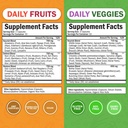 BioSchwartz Daily Fruits and Veggies Supplement for Women and Men (2 Month Supply) Plus High Strength Vitamin D3 5000 IU 125 mcg (1 Year Supply) 4
