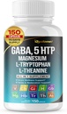 GABA 5-HTP L-Tryptophan L-Theanine Vitamin D3 Vitamin B6 Holy Basil Valerian Chamomile Ginkgo Biloba Ginger -150 Capsules- Made in USA 2
