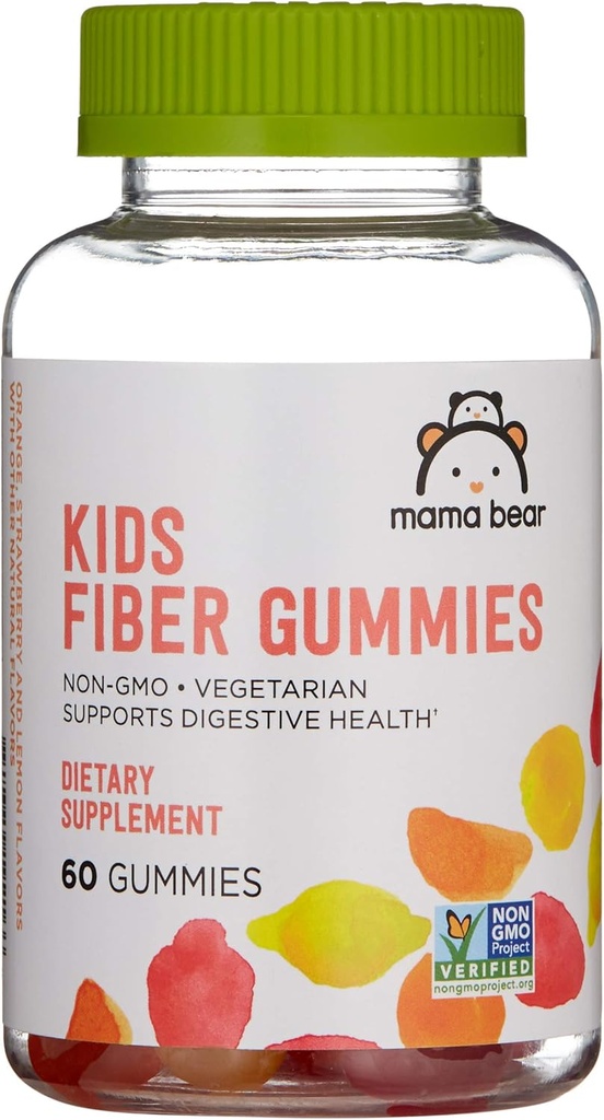 Brand - Mama Bear - Kids Fiber Gummies - Supports Digestive Health, Orange, 60 Count (Pack of 2) 5
