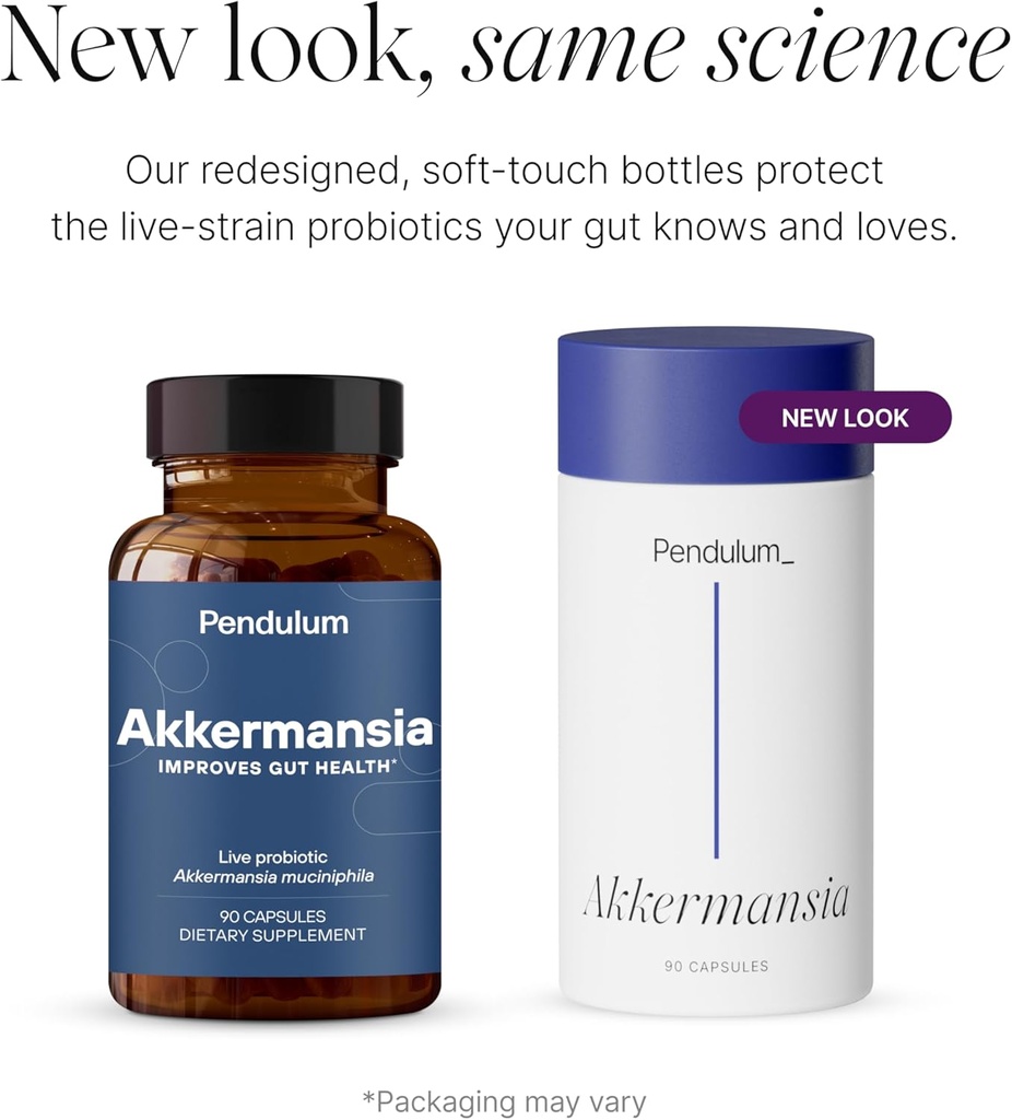 Pendulum Akkermansia Probiotic with Prebiotic Fiber - Delayed Release Capsules, Third-Party Tested, Authentic 100M AFU Live Strain for Gut Health & GLP-1 Support for Men & Women (90 Capsules, 1-Pack) 6