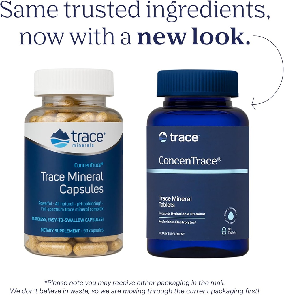 Trace Minerals ConcenTrace Trace Mineral Capsules - ConcenTrace Capsules for Overall Health - Bone Strength, Muscle Recovery & Energy Support - Gluten-Free & Vegan - 90 Count (30 Servings) 4