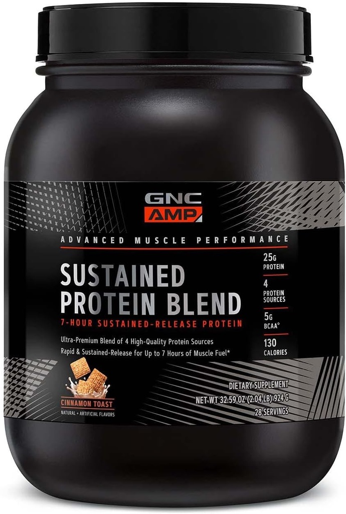 GNC AMP Sustained Protein Blend - Cinnamon Toast (28 Servings) 2