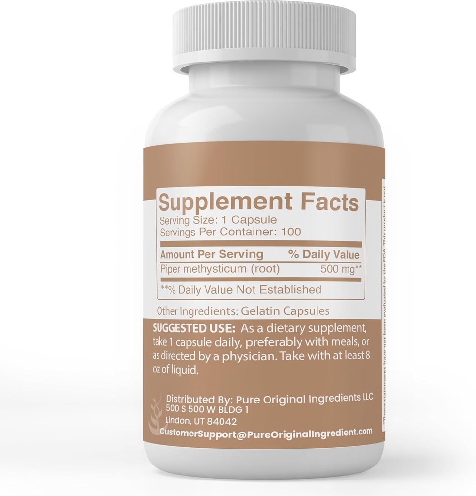 PURE ORIGINAL INGREDIENTS Kava Kava Extract, (100 Capsules), No Additives Or Fillers, Lab Verified 3