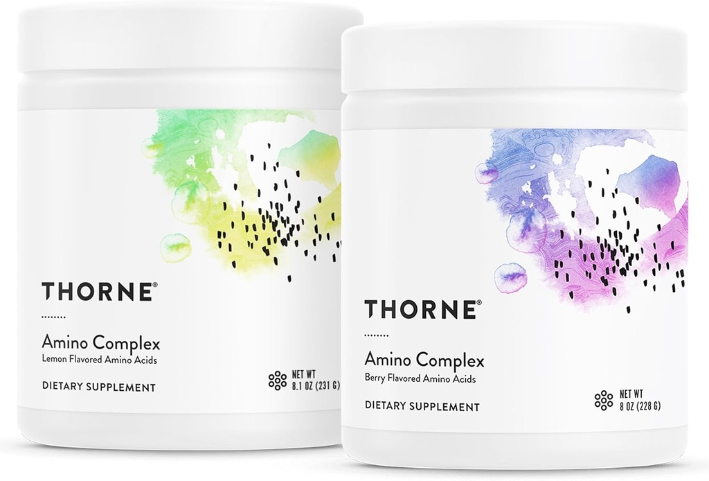 THORNE - Amino Complex Bundle - Promotes Lean Muscle Mass and Energy Production - Lemon & Berry Flavors 2