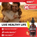 HERBIFY Mullein Drops - Lung Cleanse - Leaf Extract - Powerful Mullein for Immune Support, Detox & Respiratory Support - Made in USA - 4 Oz Strawberry Flavor 4