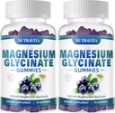 Magnesium Glycinate Gummies 1000mg with Magnesium L-Threonate,Chelated Magnesium Potassium Complex Supplement with VitD, B6, CoQ10, Calcium,Supports for Memory, Calm, Mood - 180 Gummies Blueberry 2