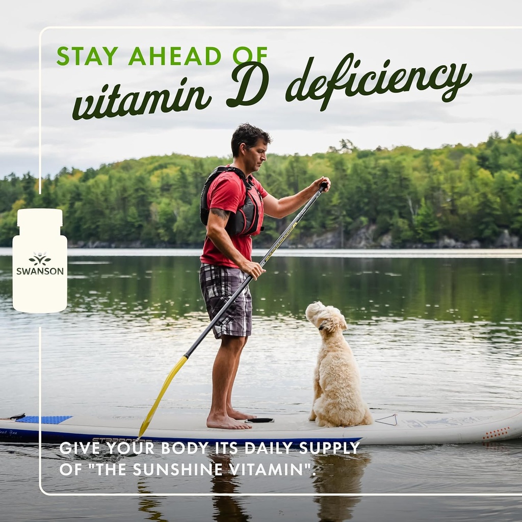 Swanson Vitamin D Complex with Vitamins D2 & D3 - Complete Sunshine Vitamin Complex for Bone, Dental & Immune Health - Vitamin Supplement (50 mcg, 60 Veggie Capsules) 3