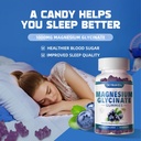 Magnesium Glycinate Gummies 1000mg with Magnesium L-Threonate,Chelated Magnesium Potassium Complex Supplement with VitD, B6, CoQ10, Calcium,Supports for Memory, Calm, Mood - 180 Gummies Blueberry 6