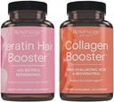 Reserveage Ultra Collagen Booster & Keratin Hair Booster - Features Dermaval, Biotin & Resveratrol - Support Hair & Skin - 60 Ultra Collagen Capsules, 60 Keratin Capsules 2