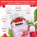 900mg Magnesium Complex 65 Raspberry Gummies, Sugar Free Magnesium Glycinate & L-Threonate Potassium Supplement with Vitamin D, B6, CoQ10 for Relaxation 6