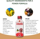 Senna Liquid Laxative for Adults & Kids - Strawberry Flavor, Natural Senna Leaf & Prune - Stool Softener for Constipation Relief - Herbal Syrup for Bowel Support, Digestive Cleanse - 8oz 4
