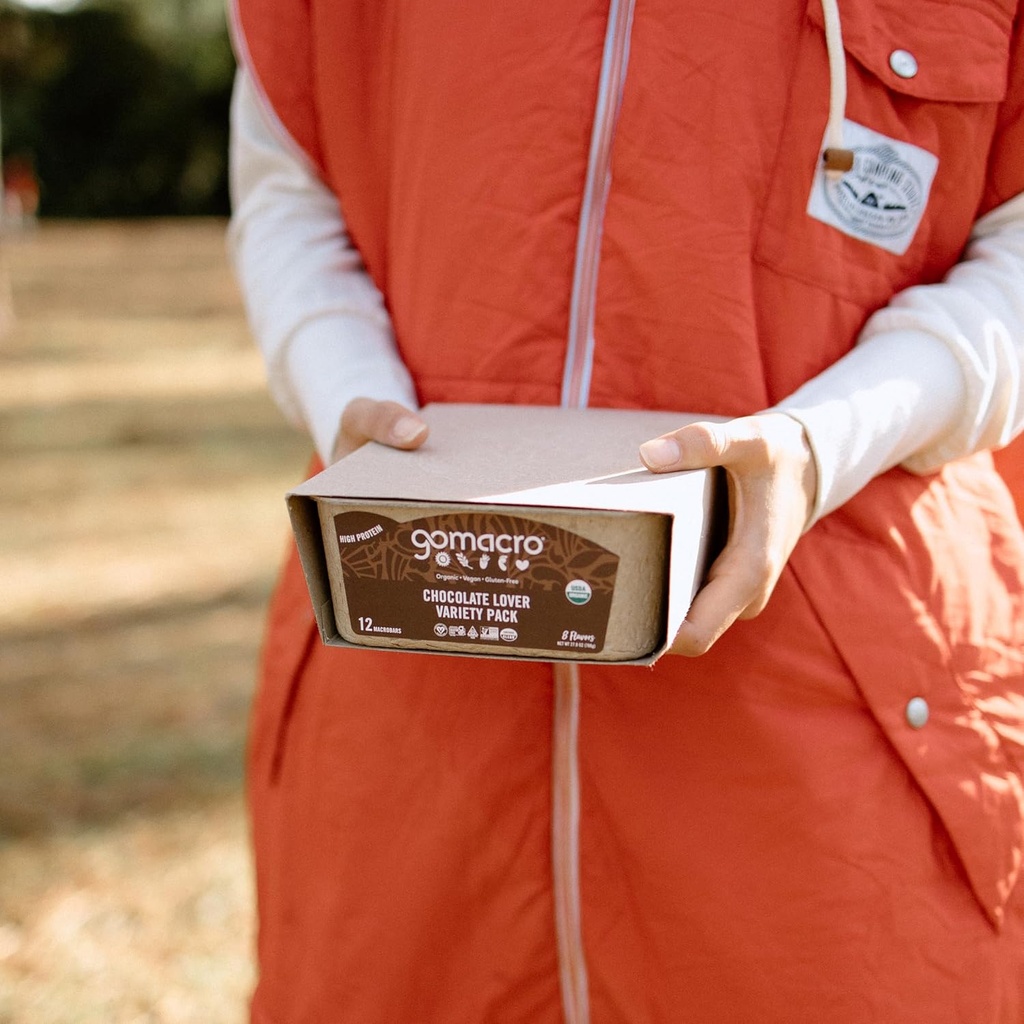 GoMacro MacroBar Organic Vegan Protein Bars - Chocolate Lover Variety Pack (2.3 Ounce Bars, 12 Count) 5