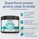 Zhou Spirulina Powder - Blue Green Spirulina Superfood for Women & Men with Vegan Protein, Chlorophyll & Phycocyanin for Smooth Energy & Longevity, Drink Mix for Smoothies - 6 oz Jar (48 Servings) 4