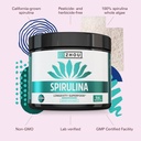 Zhou Spirulina Powder - Blue Green Spirulina Superfood for Women & Men with Vegan Protein, Chlorophyll & Phycocyanin for Smooth Energy & Longevity, Drink Mix for Smoothies - 6 oz Jar (48 Servings) 5