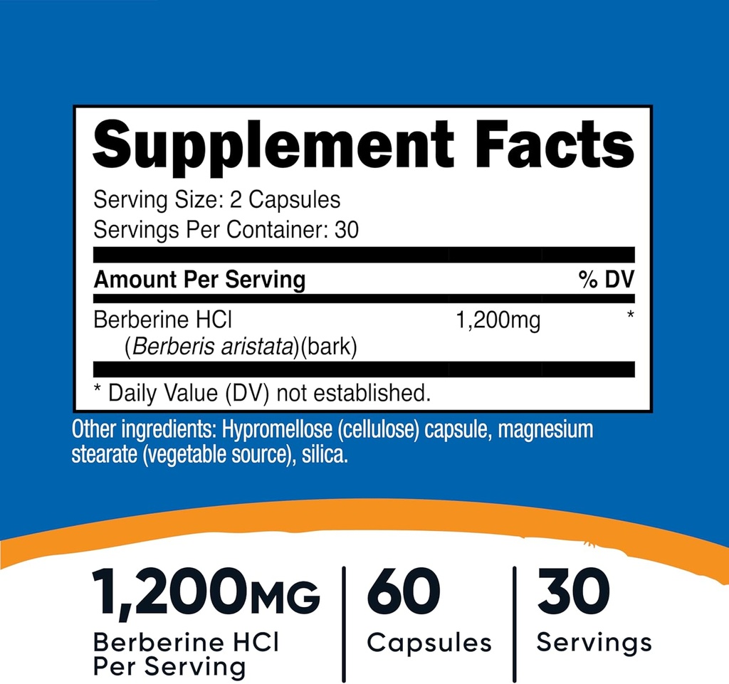 Nutricost Berberine HCl 600mg, 60 Capsules (2 Bottles) - Gluten Free, Veggie Caps, Non-GMO 3