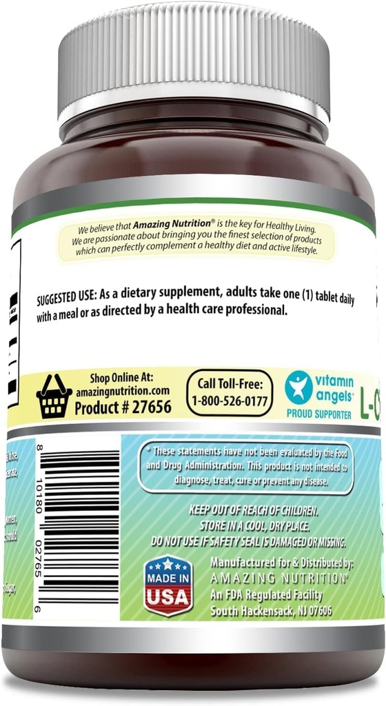 Amazing Formulas L-Arginine/L-Citrulline Complex 1000mg Tablets Supplement | Non-GMO | Gluten Free | Made in USA (120 Count | 2 Pack) 4