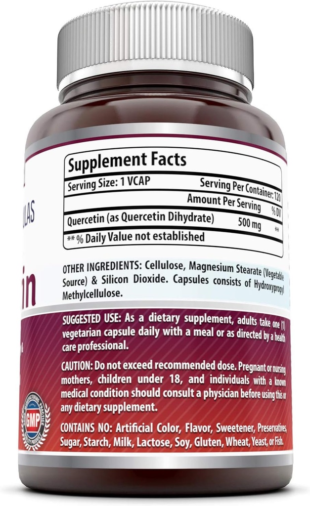 Amazing Formulas Quercetin 500mg 120 Veggie Capsules Supplement - Non-GMO - Gluten Free - Supports Overall Health & Well Being 3