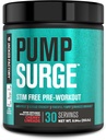 Jacked Factory Pumpsurge Caffeine Free Pre Workout for Men & Women - Nootropic Booster & Stim Free Pre Workout - Intense Pumps, Enhanced Focus - 30 Servings, Cherry Limeade 2