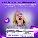 Dr. Klein's Stay Calm Kids Gummies – Magnesium Glycinate + Vitamin A, L-Theanine, Chamomile Extract – Promote Focus & Calm for Ages 5+ – Magnesium Gummies for Kids–Black Currant, Zero Sugar, 60 Count 5