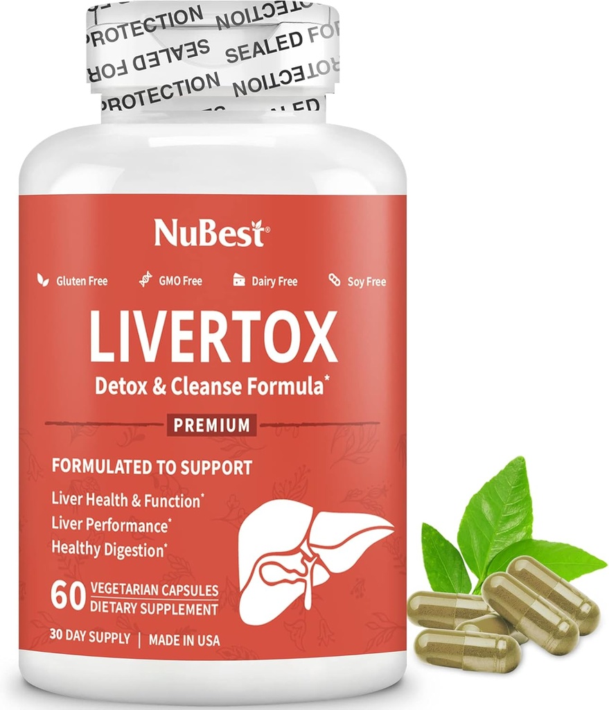 LiverTox - Advanced Liver Detox & Cleanse Formula - Herbal Liver Support with Milk Thistle, Turmeric, Artichoke, Dandelion, Beet & Zinc Helps Liver Function & Digestion | 60 Vegan Capsules 2
