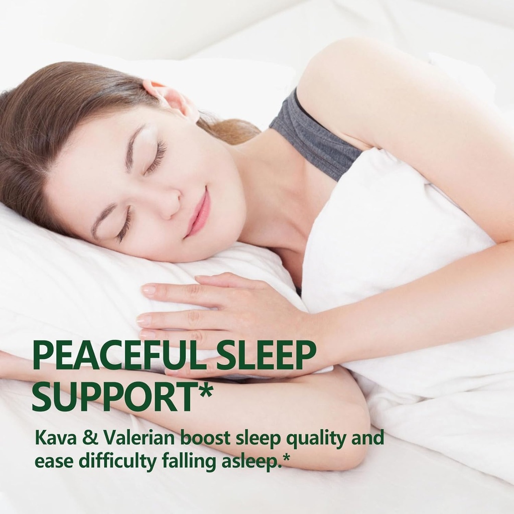 Kava Root Drops for Calming & Relaxing Support, Natural Calm & Sleep Supplements for Adults with Valerian, Chamomile Extract, High Bioavailability Liquid with Basil Promotes Relaxation. 2 oz 3