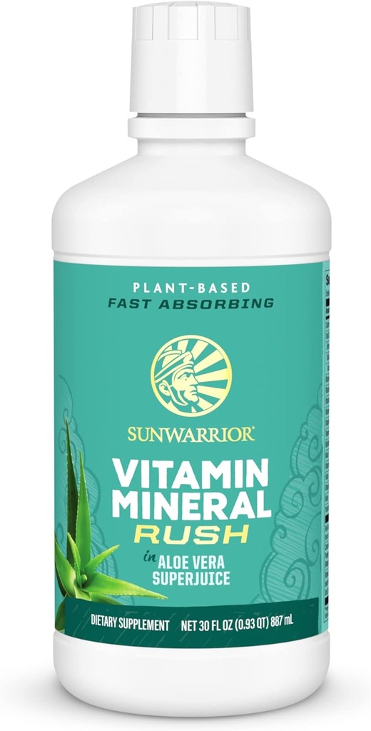 Sunwarrior Liquid Multivitamin Supplements & Minerals Vegan Plant-Based with Aloe Vera for Men and Women | Energy & Immune Support Gluten Sugar Dairy Free | 30 Fl Oz 2
