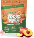 FocusFuel Energy Chews – Peach Flavor (15 Servings) – 100mg Caffeine + Alpha GPC+ L-Theanine + B12, Magnesium – Smooth Focus & Energy – No Crash or Jitters 2