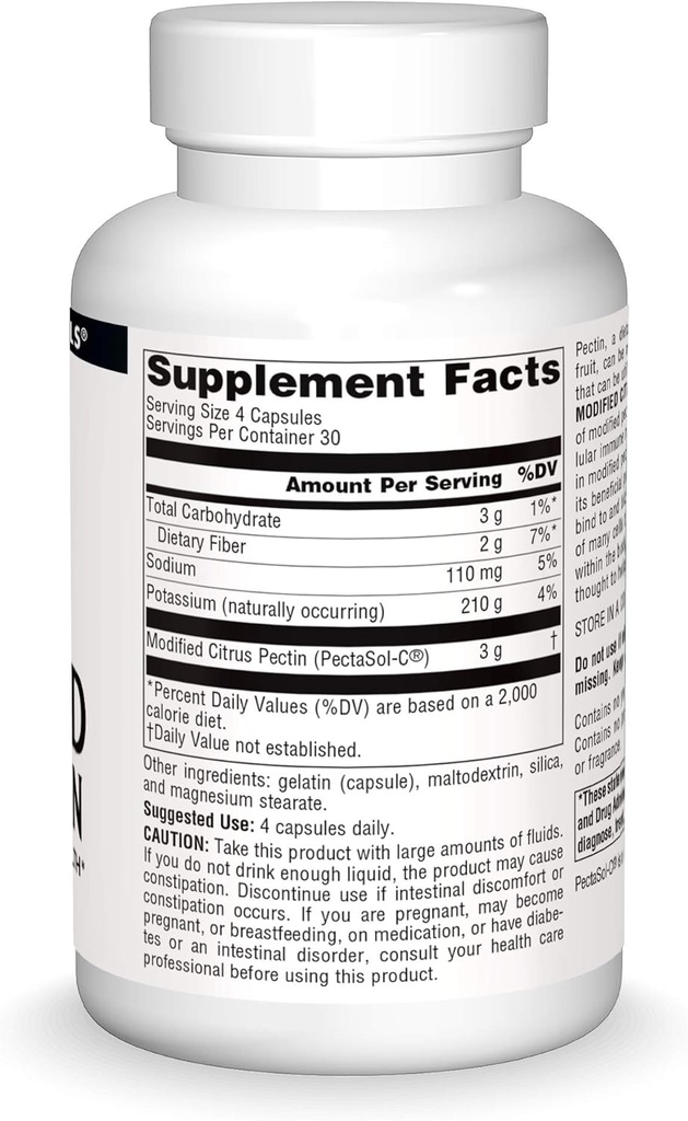 Source Naturals PectImmune, Modified Citrus Pectin, For Cellular Immune Health*, 750 mg - 120 Capsules 4