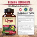 Liver Cleanse Detox & Repair | Herbal Liver Support Supplement w/ 20+ Liver Health Nutrients, Milk Thistle, Turmeric, Ginger, Dandelion, Zinc, Artichoke & more for Optimal Liver Support | 120 Capsules 3