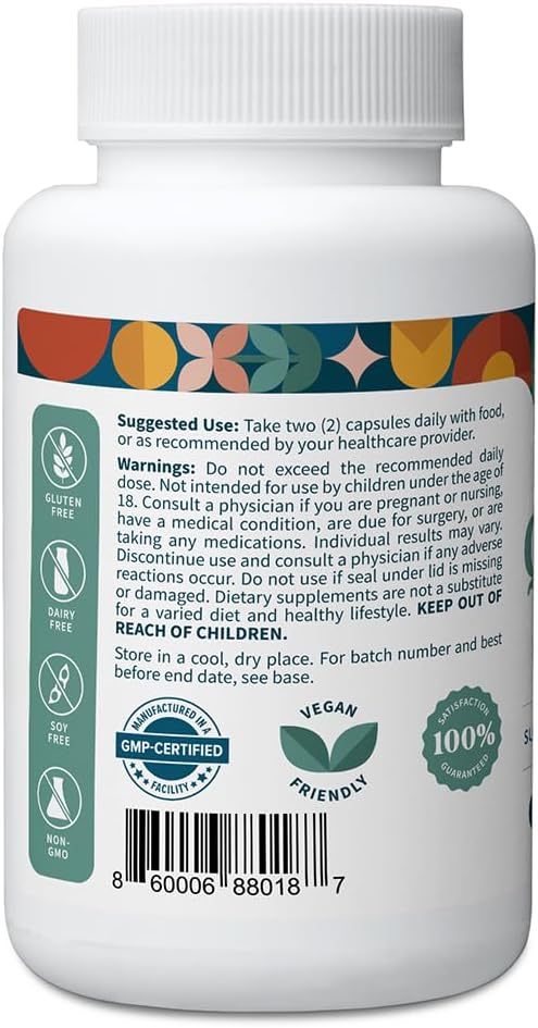 Pattern Wellness Quercetin Supplement with Bromelain - Immune Function & Cellular Health Support - Antioxidant & Whole Body Wellness - 60 Vegan Capsules 3