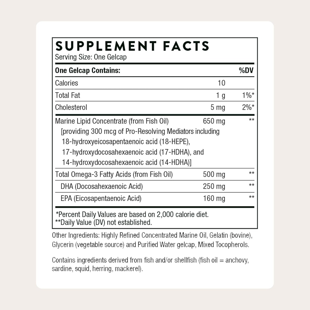 THORNE - Pro-Resolving Mediators - Combines Pre-Resolving Mediators with EPA and DHA - Supports a Balanced Response and Healthy Brain Structure* - 60 Gelcaps 3