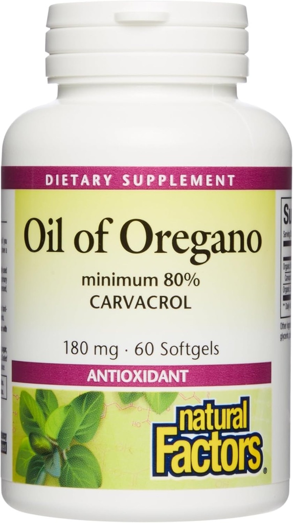 Natural Factors Oil of Oregano - Supports Healthy Immune System Function - Herbal Supplement with Olive Oil & Vitamin E - Non-GMO Antioxidant Support Supplement - 60 Softgels (60 Servings) 2