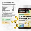 BIO KRAUTER Quercetin with Bromelain Gummies - 1000 mg Mix - 60 Vegan Chews - Quercetin Gummies - Vegan Immune Support - Source of Antioxidants - Gelatine-Free Formula 4