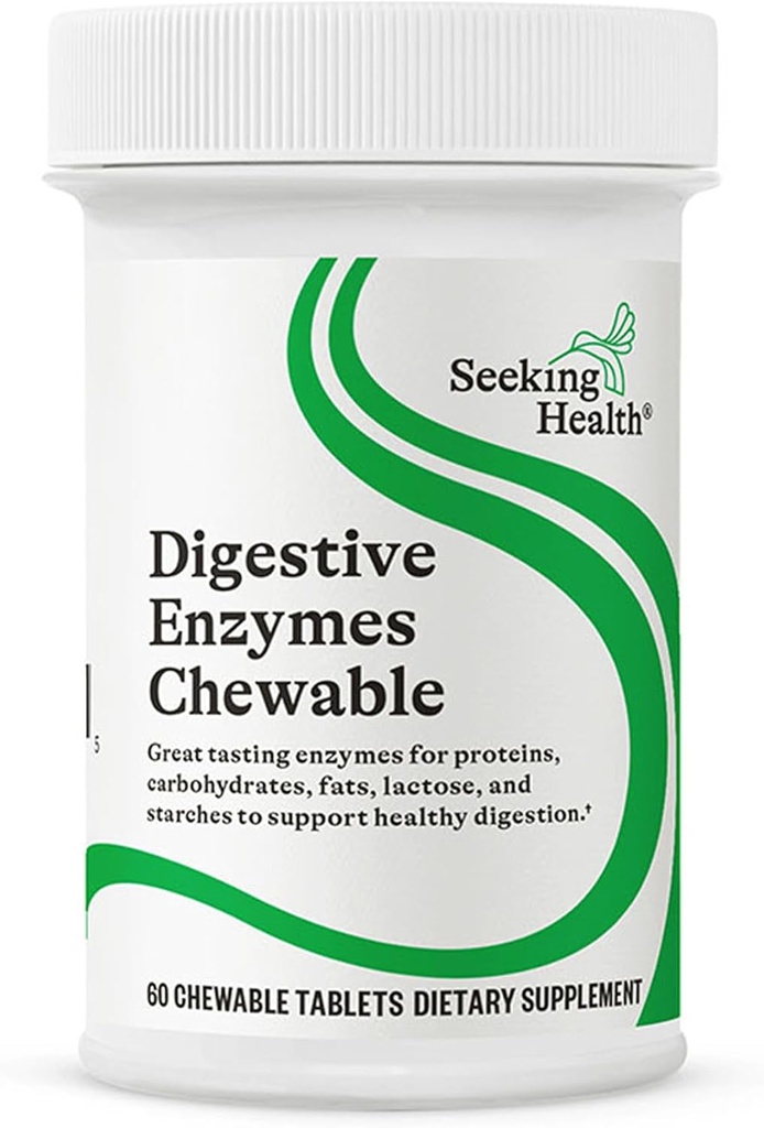 Seeking Health Digestive Enzymes Chewable, Vegan and Vegetarian Enzymatic Supplement to Support Healthy Digestion and Digestive Comfort with Amylase, Protease, and Lipase (60 Tablets) 2