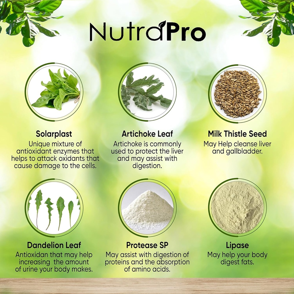 NutraPro Liver Health Formula and Gallbladder Support-Liver Cleanse Detox & Repair to Support Liver Renew 6