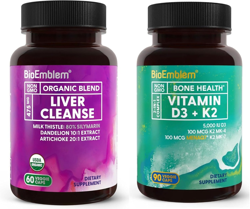 BioEmblem Vitamin D3 K2 USDA Organic Liver Cleanse 2