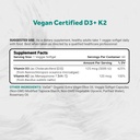 Naturalis Vegan Vitamin D3 + K2 from Algae | 5000iu Vitamin D with 120mcg MK7 Vitamin K | Vegan Society Certified, Sustainably Sourced, Better Than Animal Derived | 60 Veggie Softgels 3