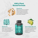 Naturalis Vegan Vitamin D3 + K2 from Algae | 5000iu Vitamin D with 120mcg MK7 Vitamin K | Vegan Society Certified, Sustainably Sourced, Better Than Animal Derived | 60 Veggie Softgels 6