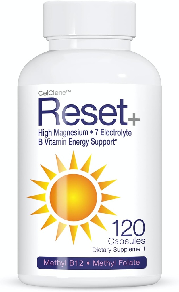 Reset+, 7 Energy Electrolytes, High Methyl B12, Methyl Folate, Pink Salt, High Magnesium, Super B Complex, Green Tea & Green Coffee Extracts, Biotin, Zinc, 72 Trace Minerals 2