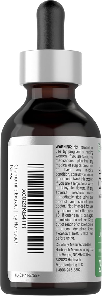 Horbäach Chamomile Extract Liquid | 2 fl oz Tincture | Alcohol Free | Super Concentrated Herb Supplement | Vegetarian Drops | Non-GMO, Gluten Free 4