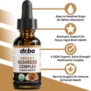 Adrenal Support & Mushroom Liquid Drops - Organic Adrenal and Focus Supplement, Cortisol Support - Mushroom Complex Lion's Mane Mushrooms, Reishi Turkey Tail Extract Shiitake Agaricus Maitake 4