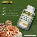 Nature's Lab Mushroom 7 Organic Blend - Benefits The Immune System, Cell Function and Endurance - 90 Capsules (45 Servings) 3