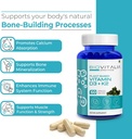 Biovitalia Plant Based Vitamin D3 + K2 60 Capsules for Men & Women | Dietary Supplement | Supports Immune System & Bone Health | Promotes Calcium Absorption - 60 Vegan Capsules 4